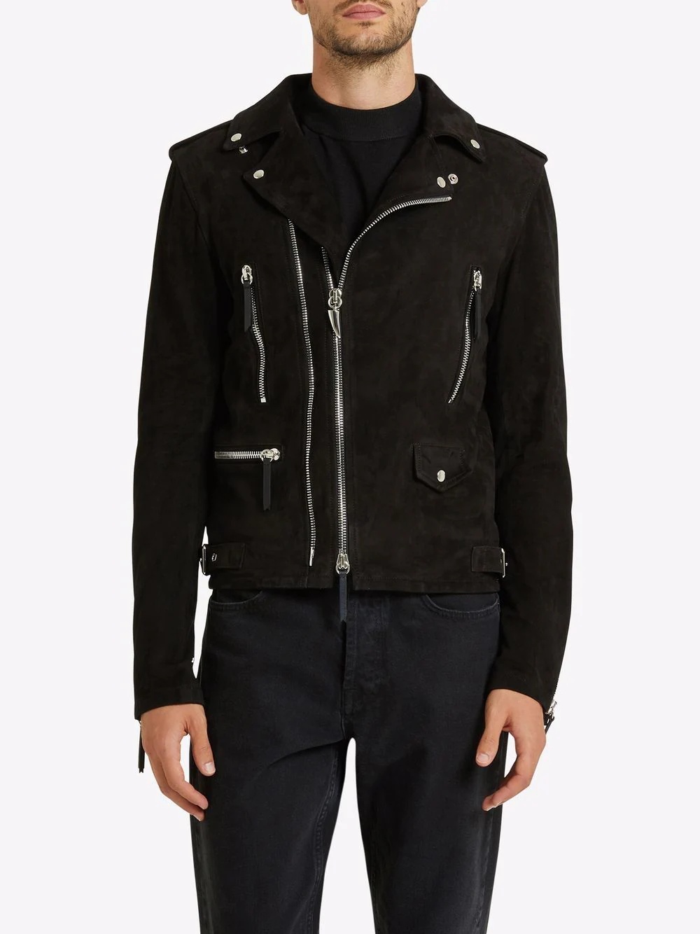 suede biker jacket - 3