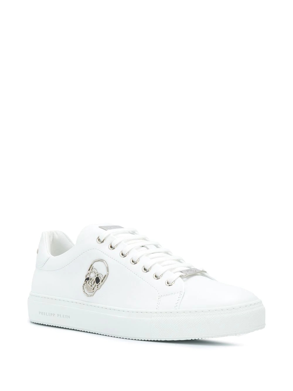 skull plaque low-top sneakers - 2