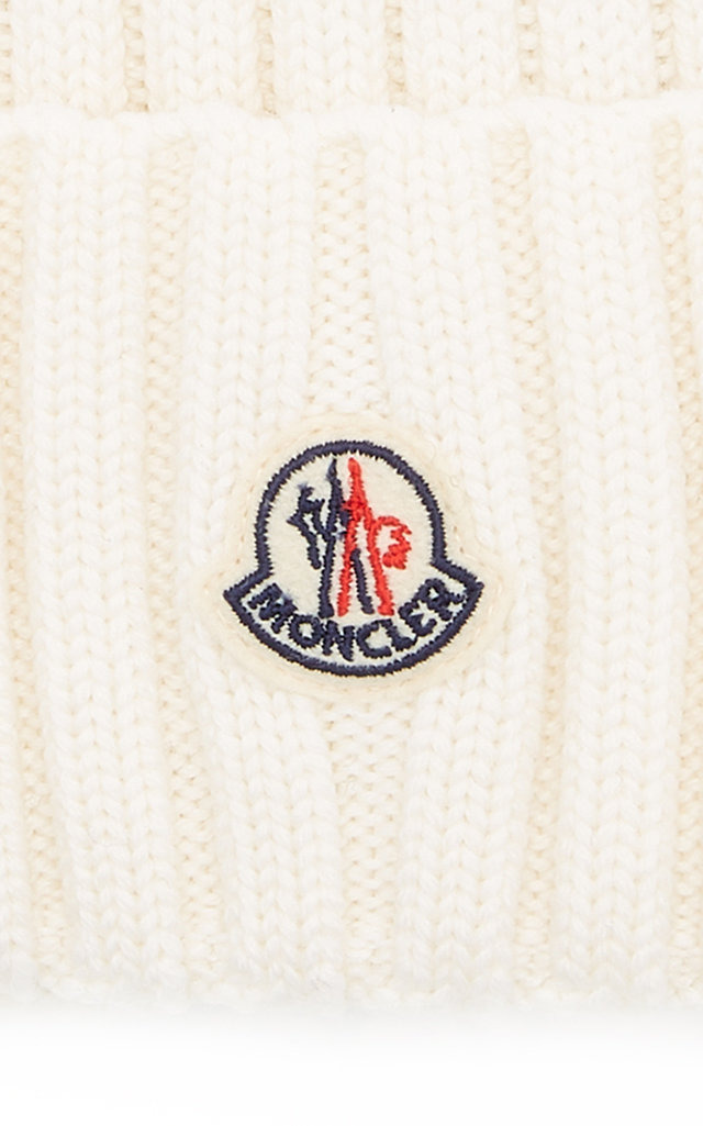 Ribbed-Knit Wool Beanie white - 4
