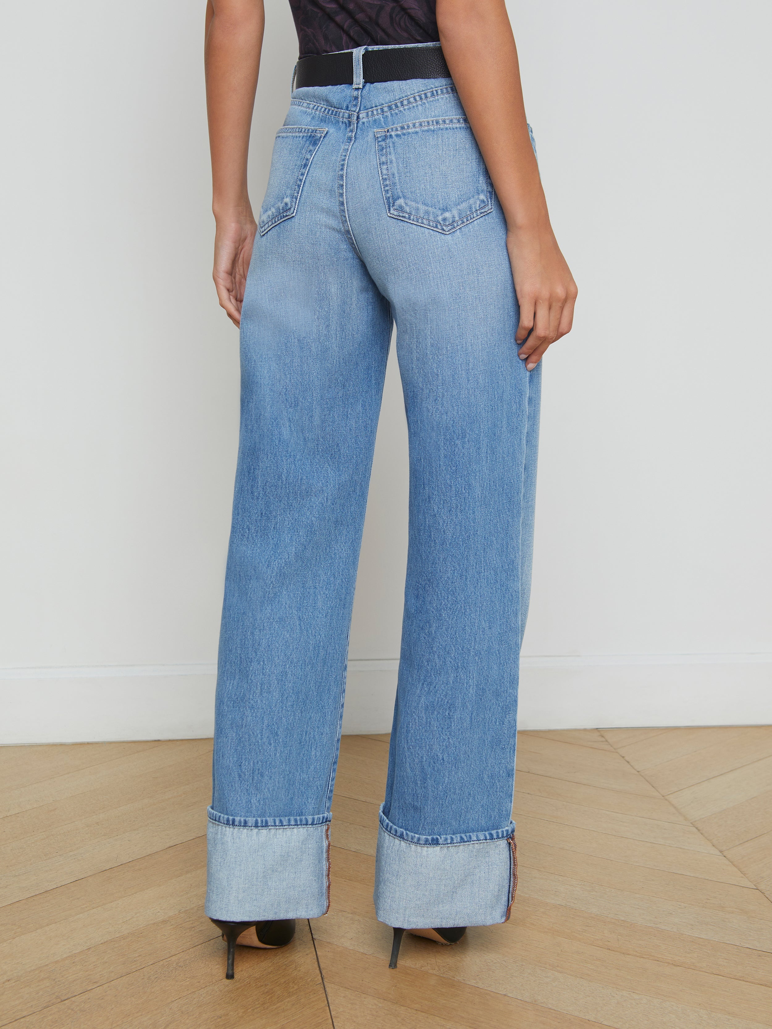 Miley Cuffed Wide-Leg Jean - 5