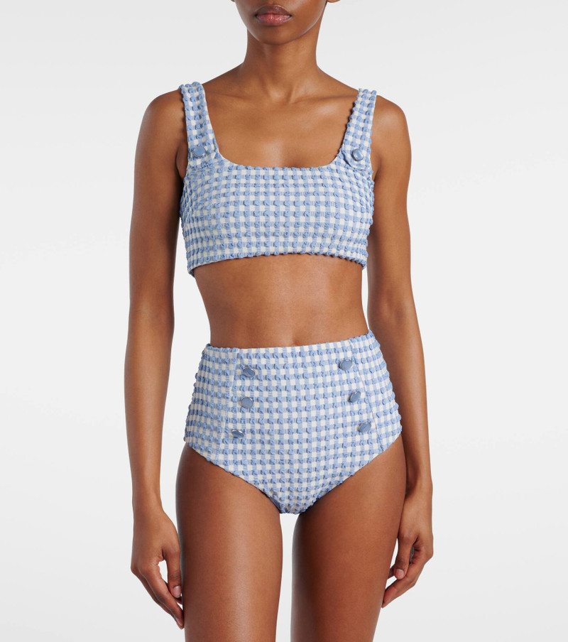 SIMKHAI Ginger gingham bikini bottoms outlook