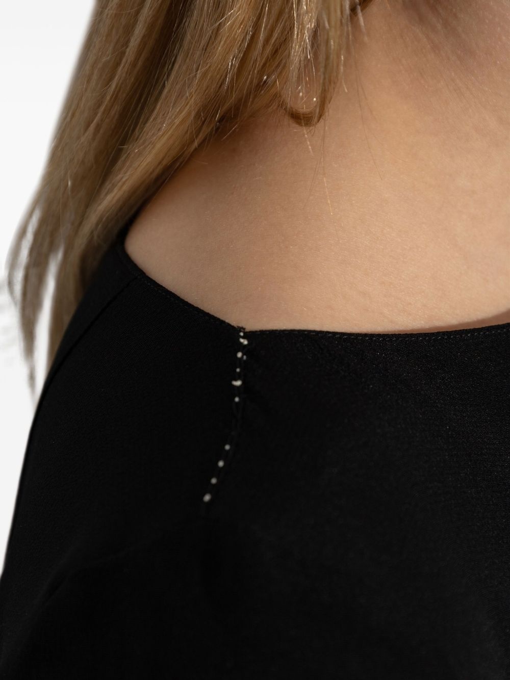 fitted dress with flared hem - 5