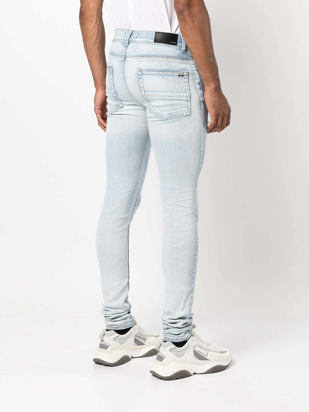 distressed ripped skinny jeans - 4