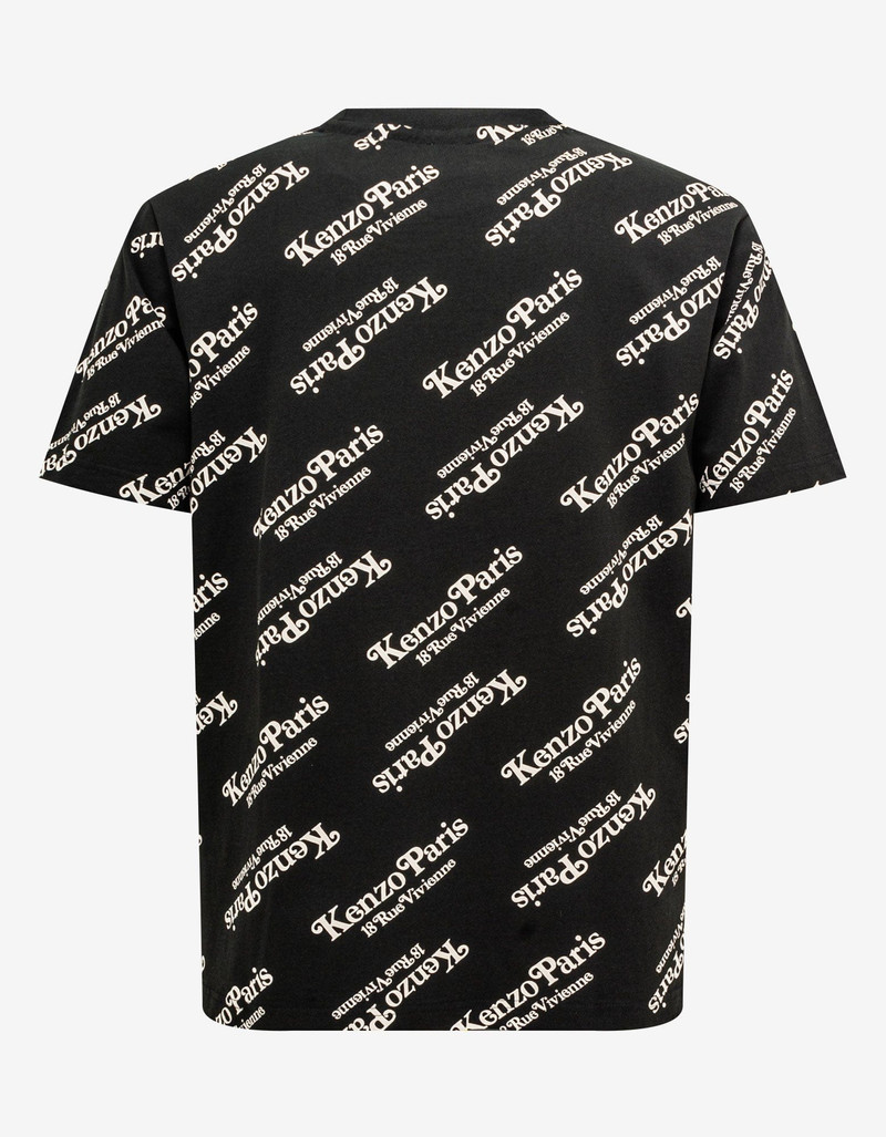 KENZO Kenzo by Verdy Black All-Over Logo Oversize T-Shirt outlook