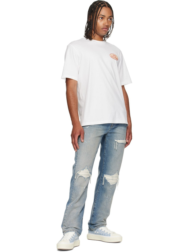 AMIRI Blue & White MA Quad Court Low Sneakers outlook