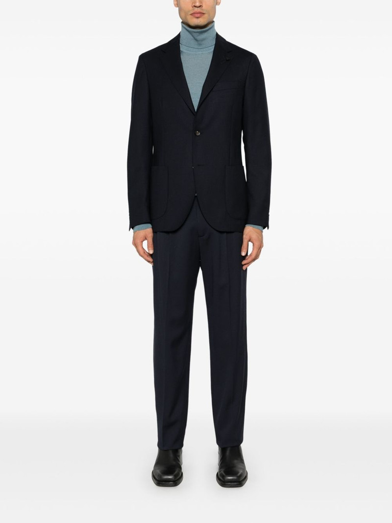 LARDINI brooch-detail blazer outlook