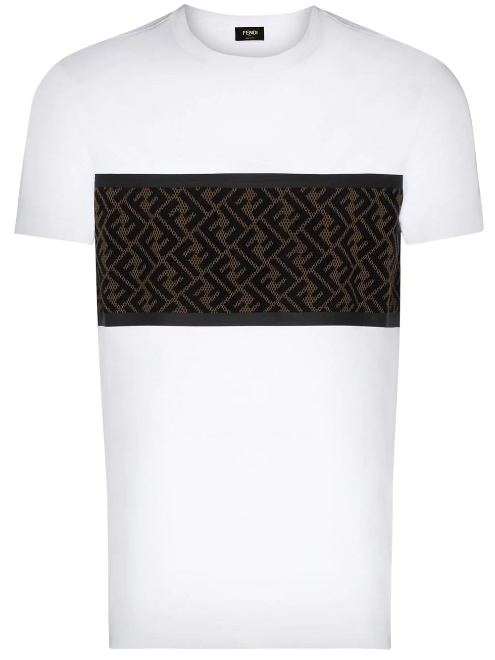 flocked mesh-panelled T-shirt - 1