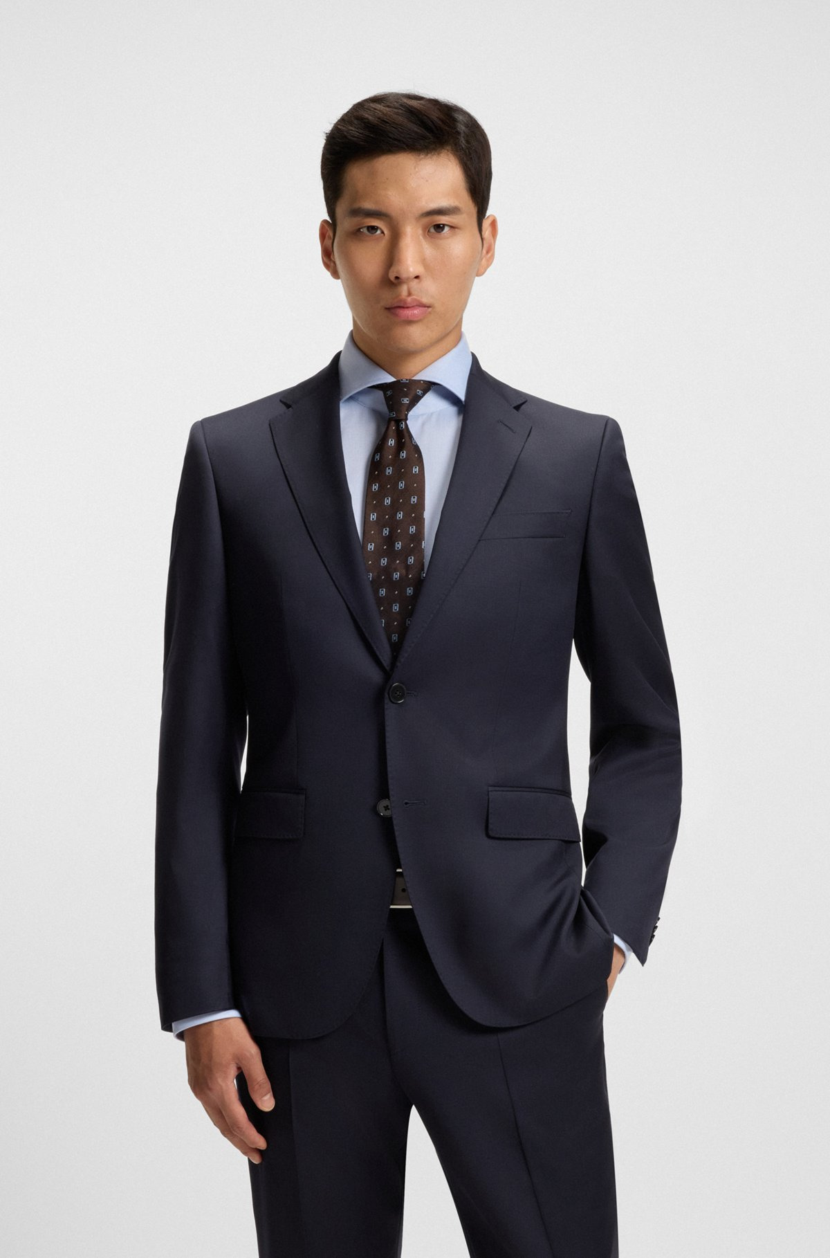 SINGLE-BREASTED JACKET IN VIRGIN-WOOL SERGE - 2