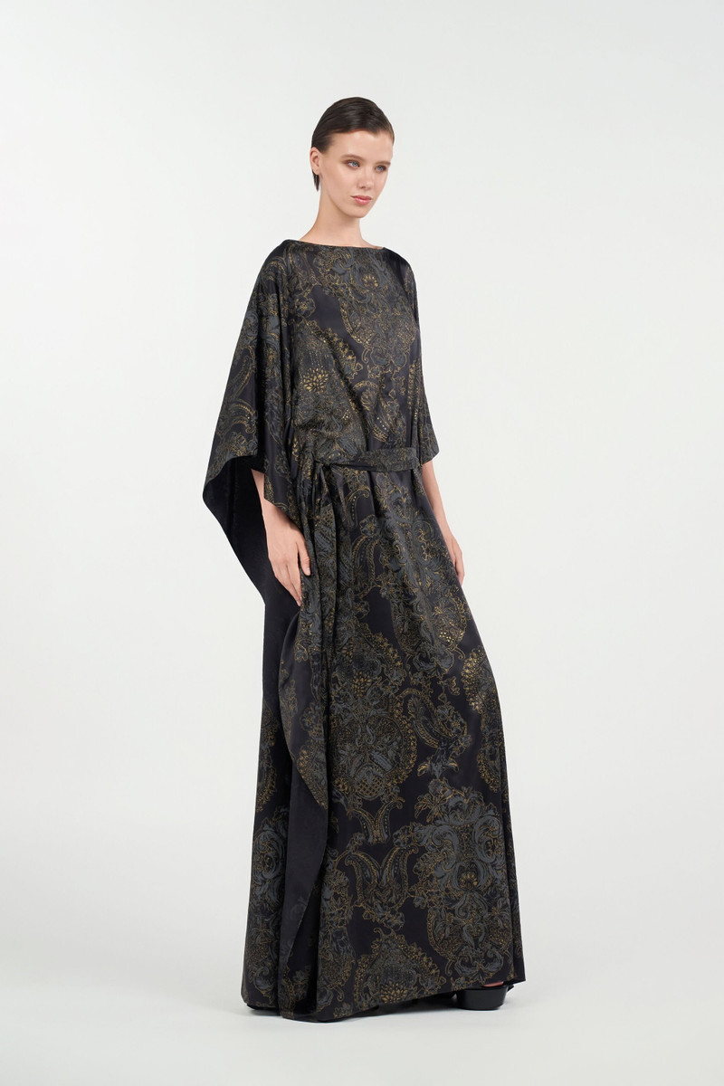 Ornamental Black Print Dress 3