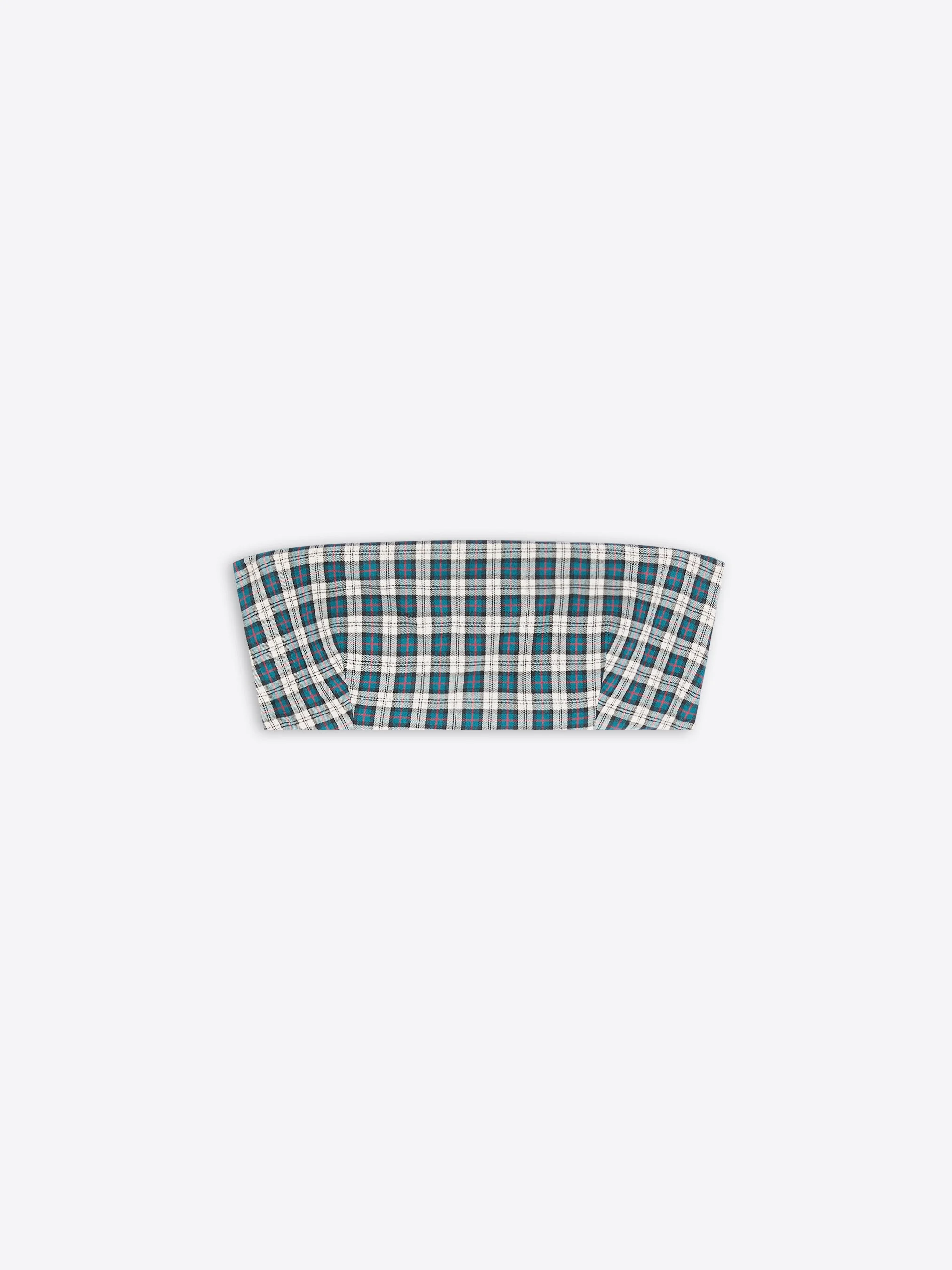 COTTON FLANNEL BANDEAU TOP - 1