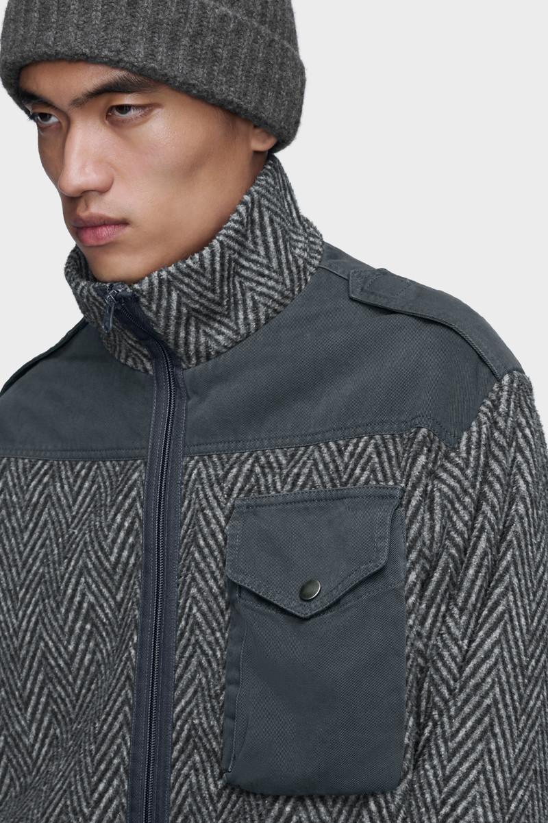 Jacquard fleece caban 5