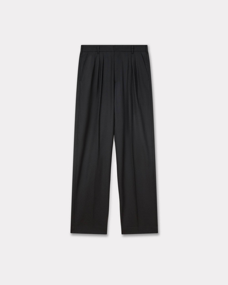 'KENZO Weave' pleated tailored pants in wool jacquard 1