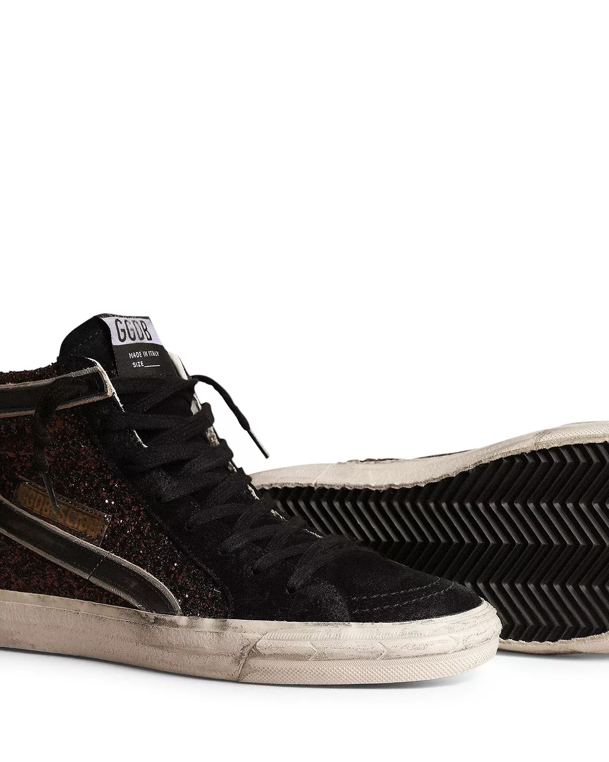 Women's Slide Glitter High Top Sneakers - 4
