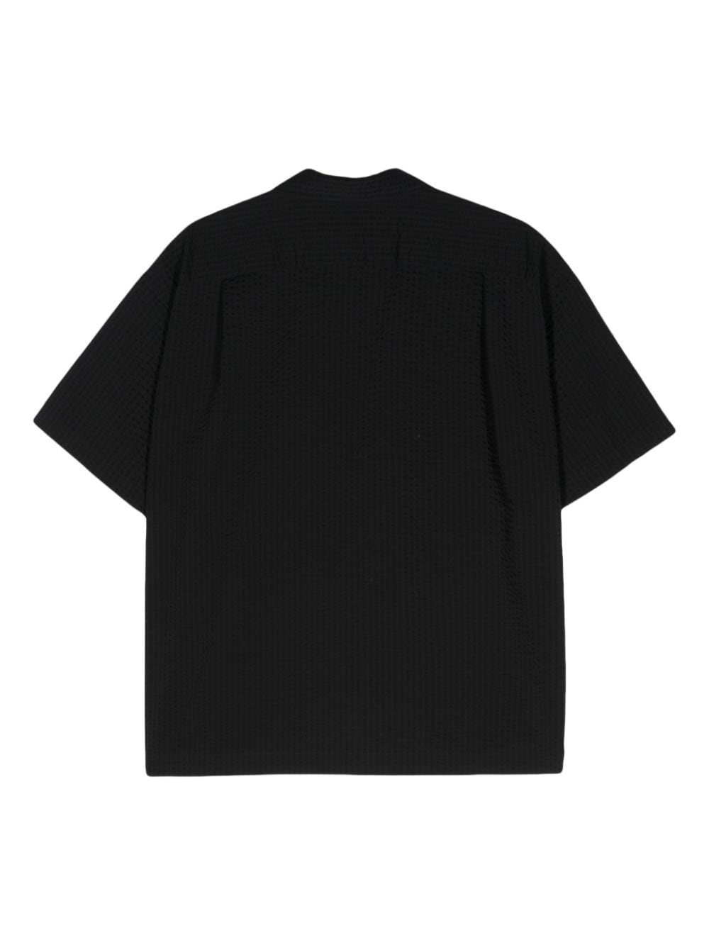 logo-patch cotton-blend shirt - 3