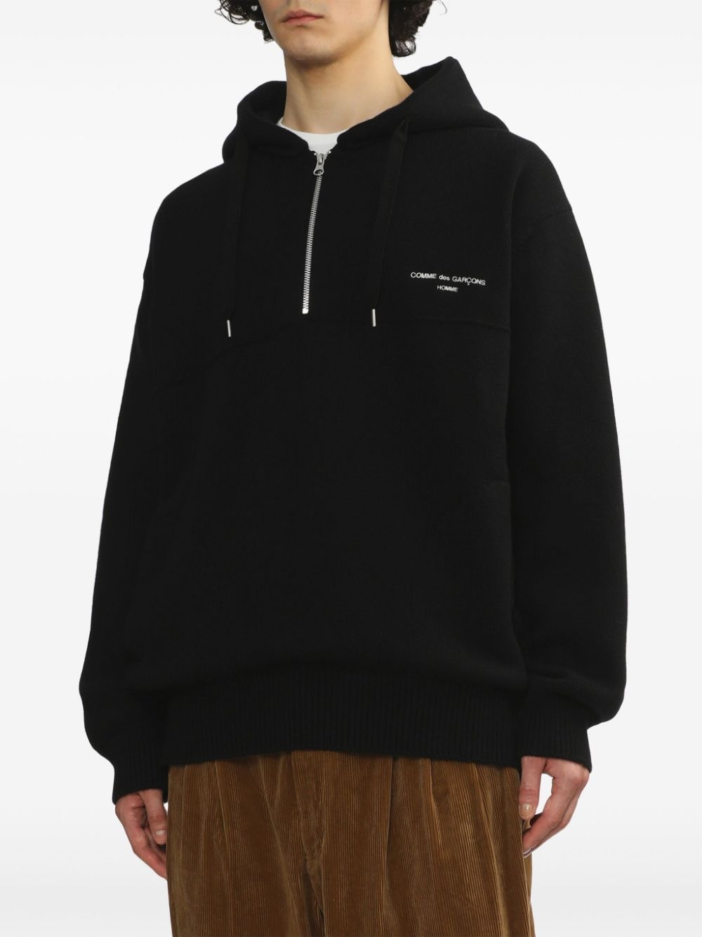 logo-embroidered hoodie - 5