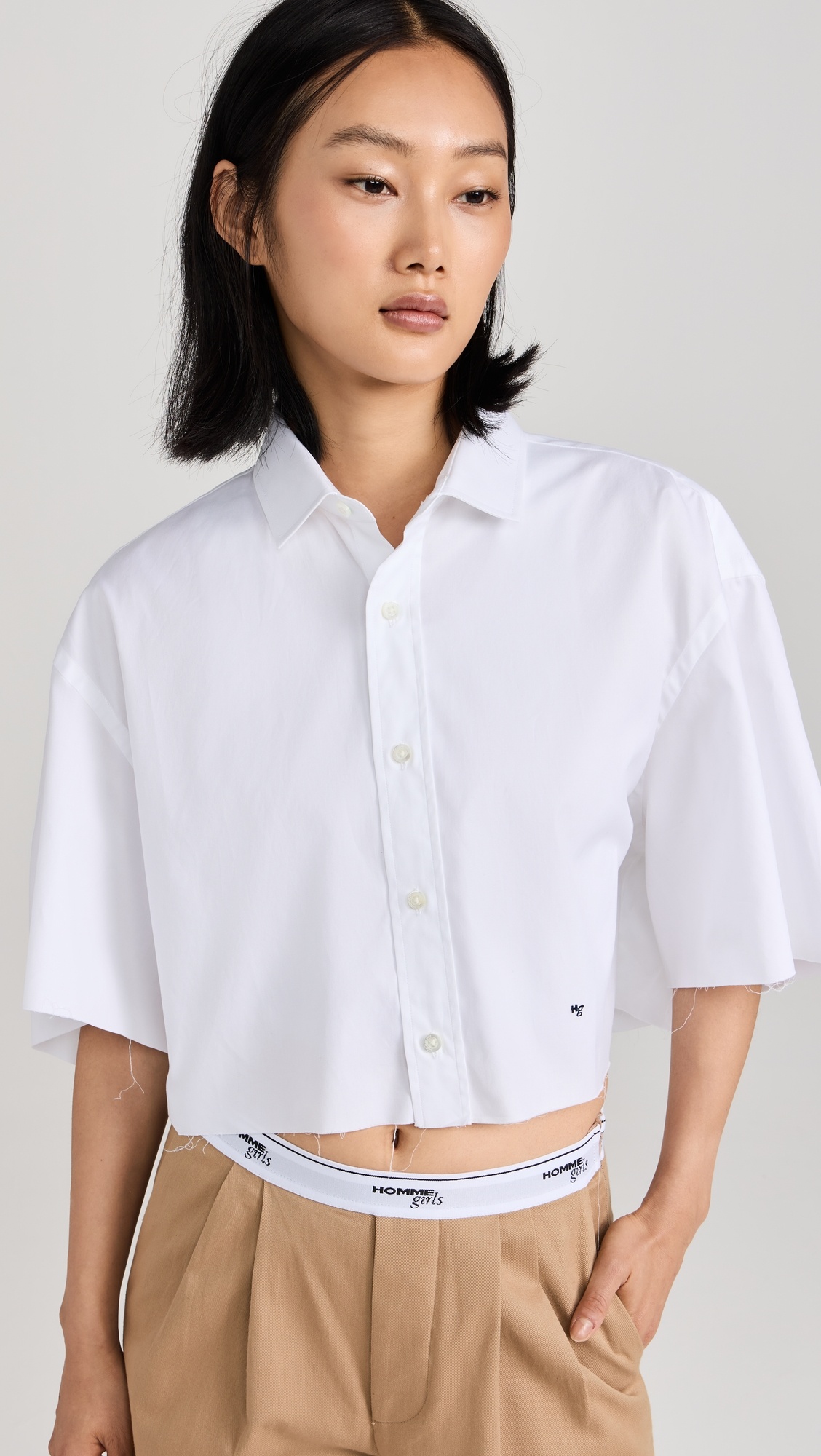 Oversized Crop Shirt - 6