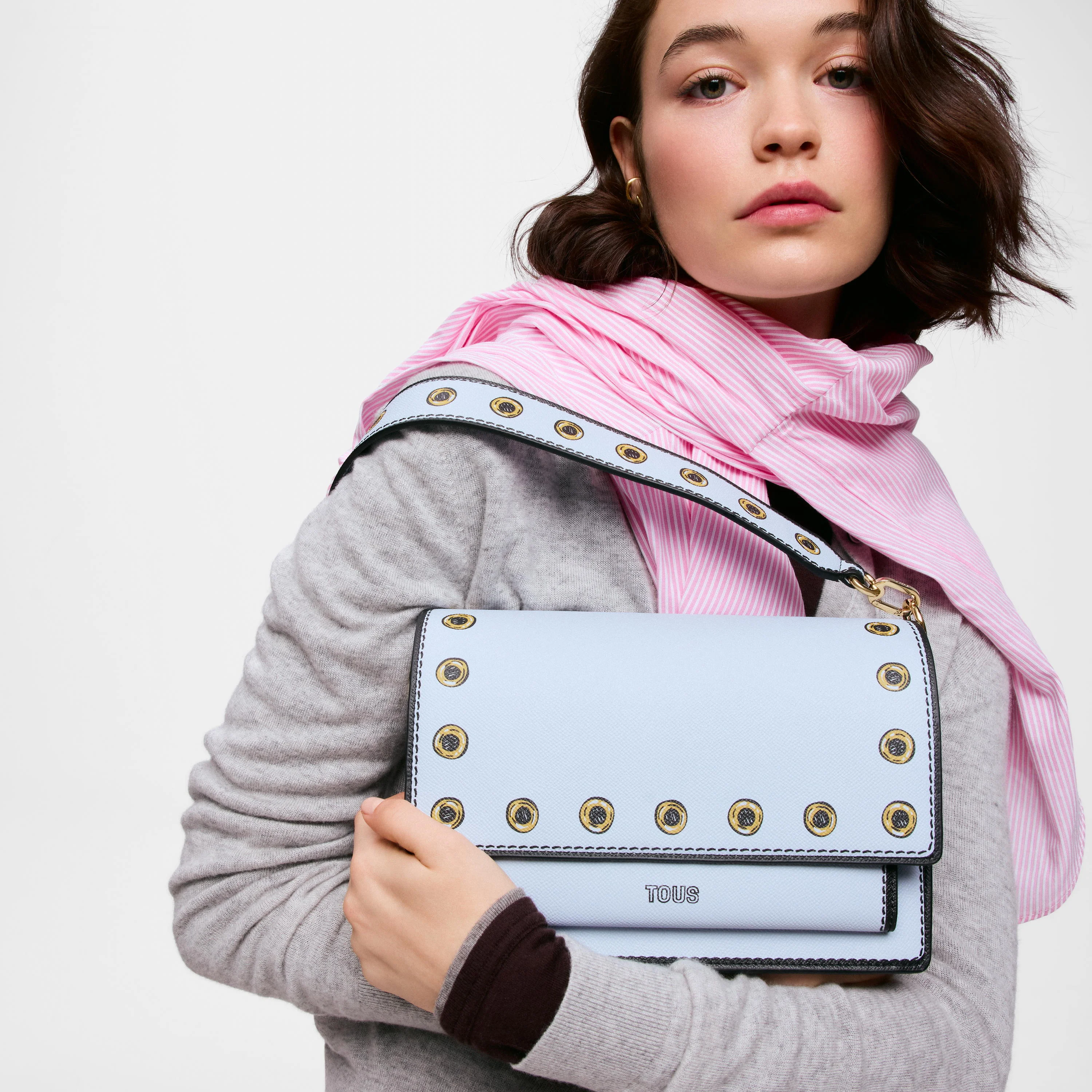 Medium grayish blue Crossbody bag TOUS Audree Trampantojo - 1