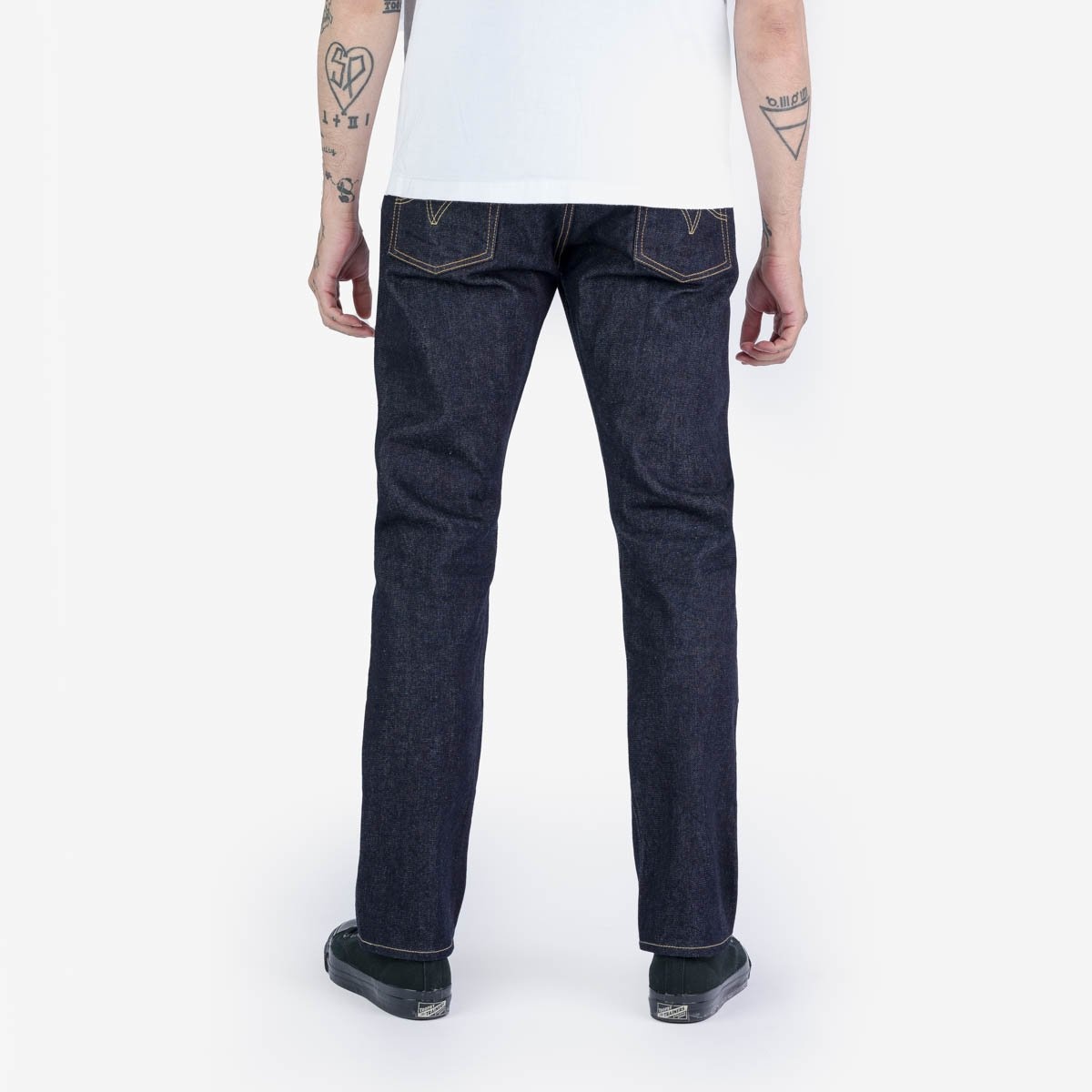 IH-555SBR-14 14oz Broken Twill Selvedge Denim Super Slim Cut Jeans - Indigo - 3