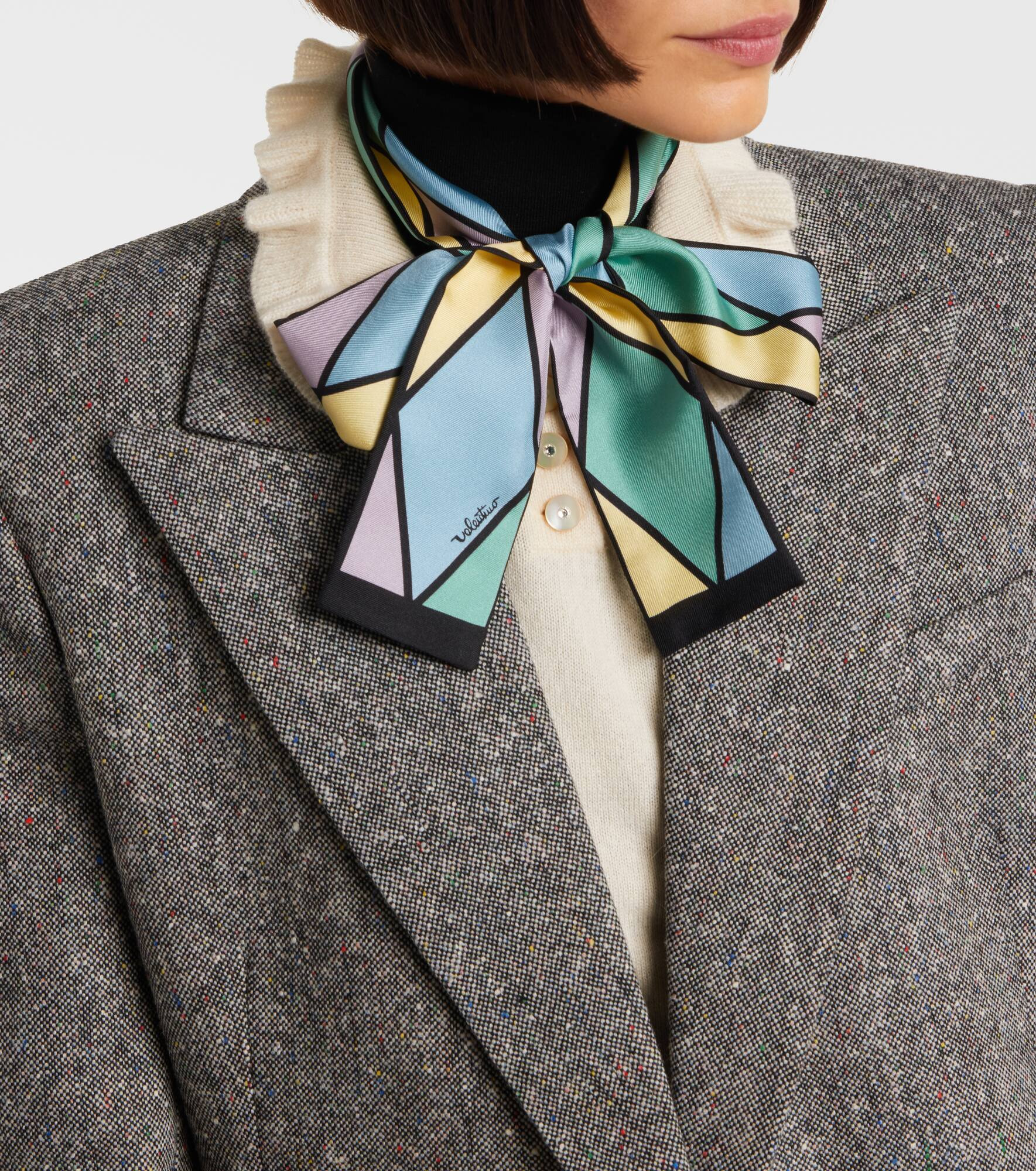 Rhombelle printed silk scarf - 2