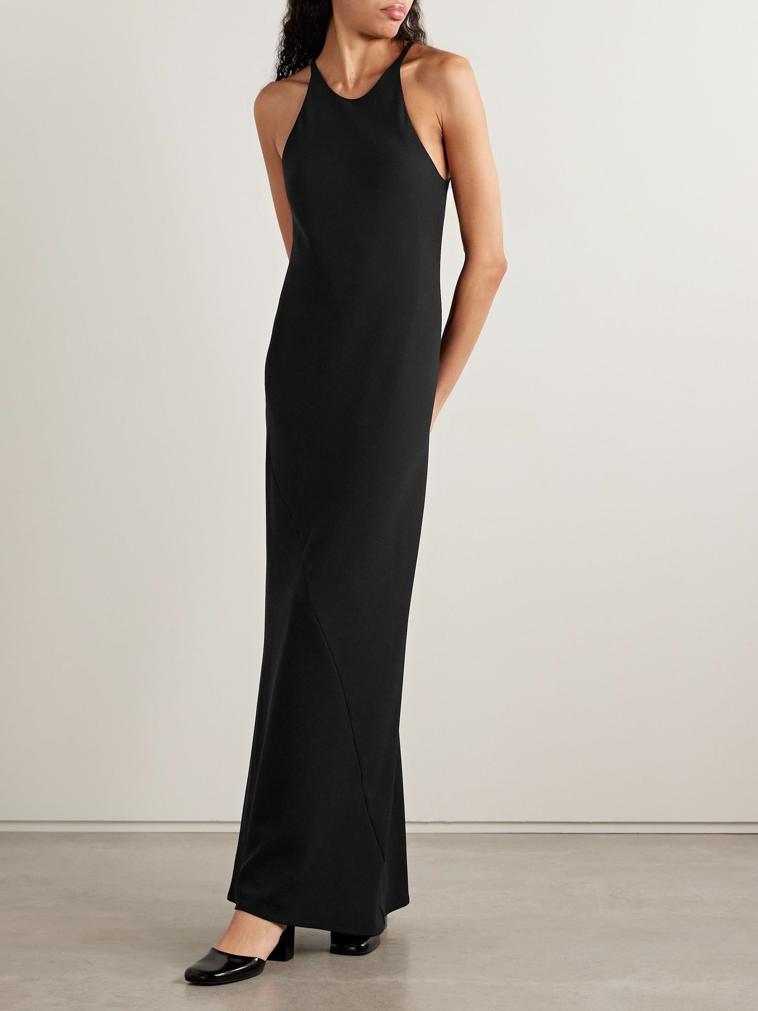 Johanne silk-crepe maxi dress Black - 2