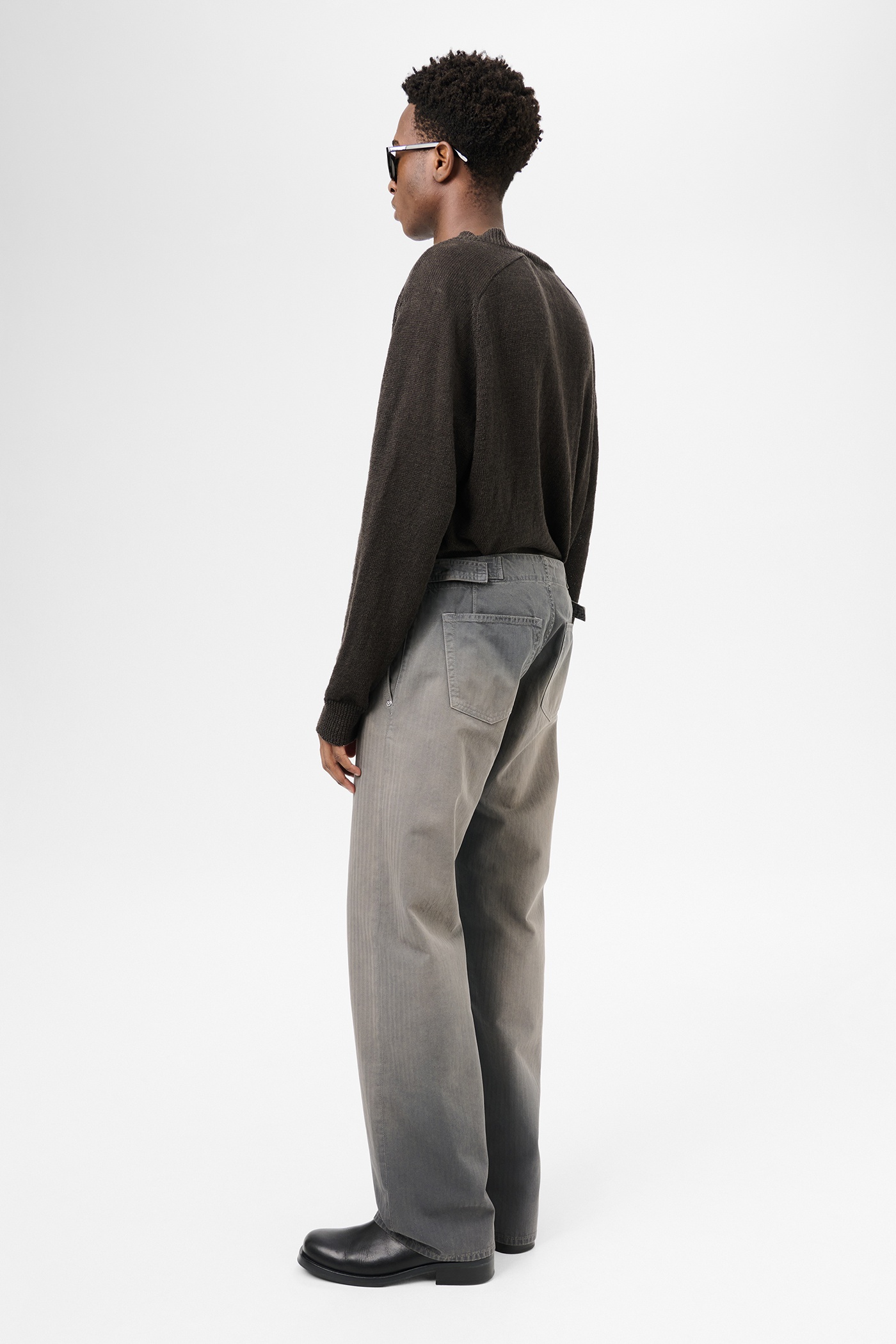 Trucker Trouser French Sun Faded Herringbone - 5