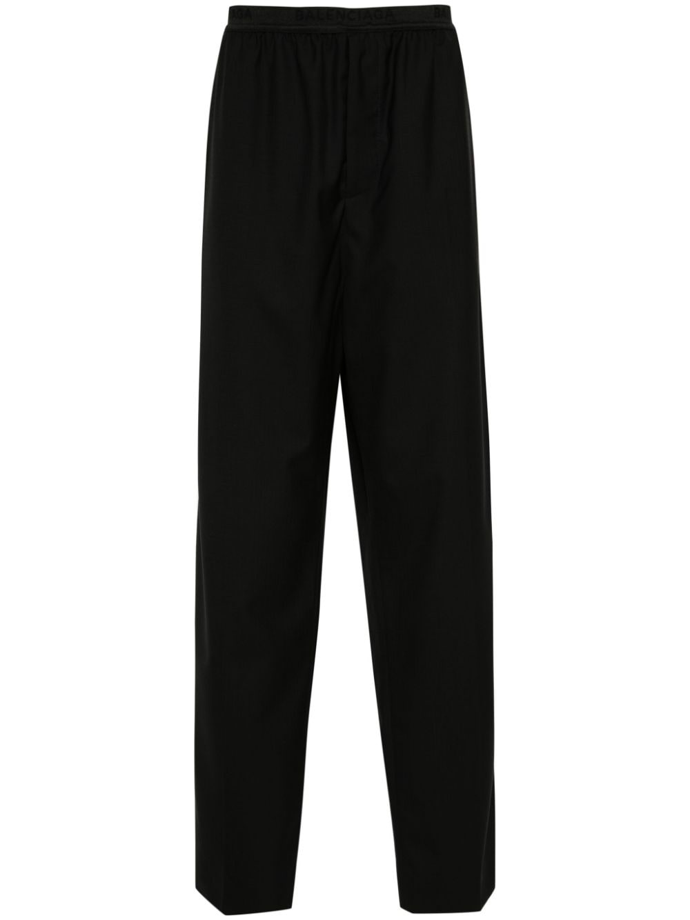 logo-waistband loose-cut trousers - 1