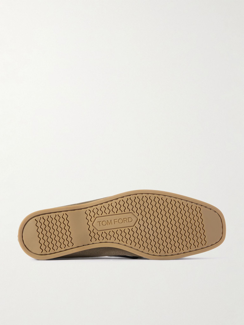 TOM FORD Robin Nubuck Boat Shoes Green outlook