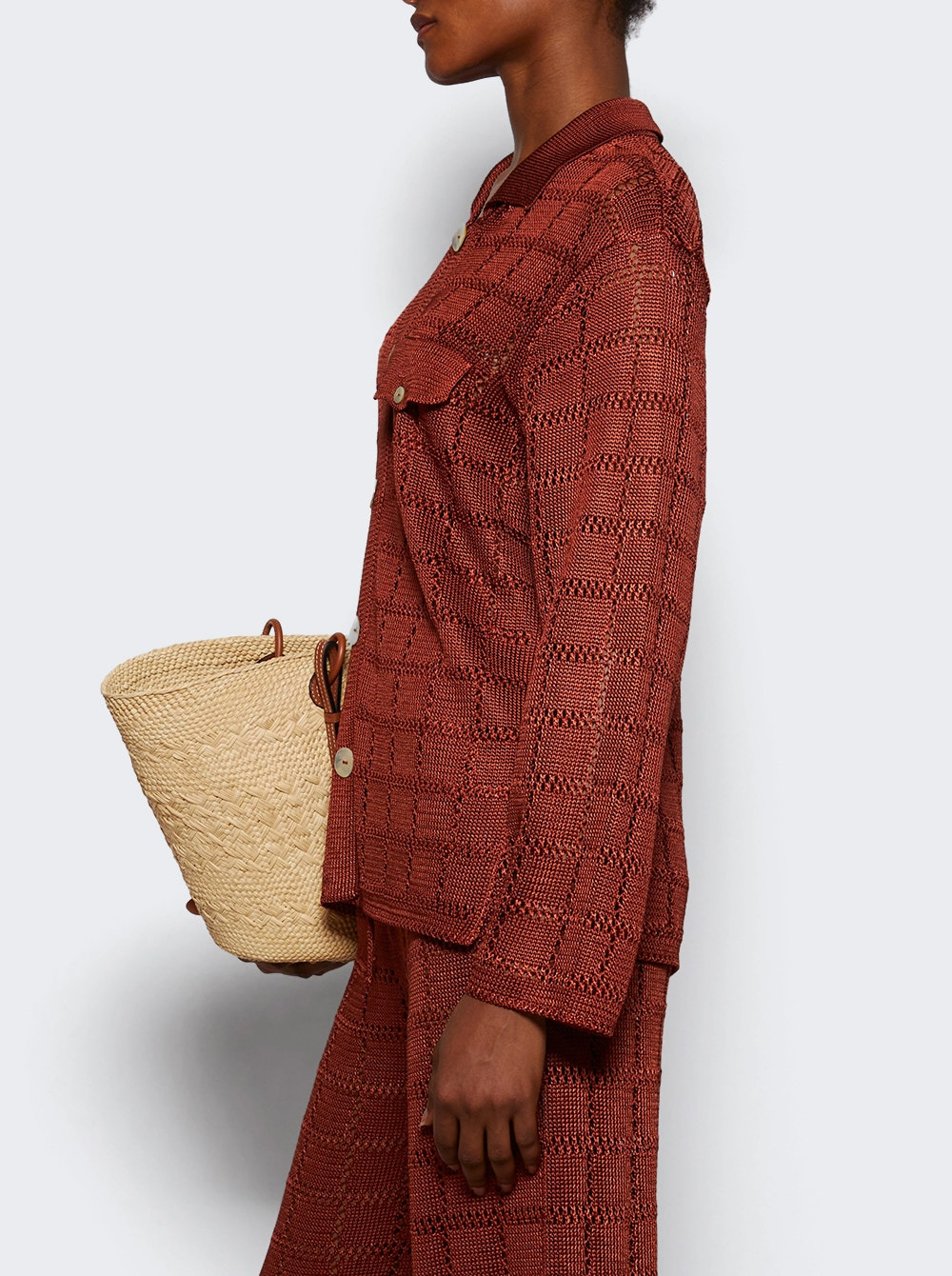 Long Sleeve Patchwork Shirt Clay - 3