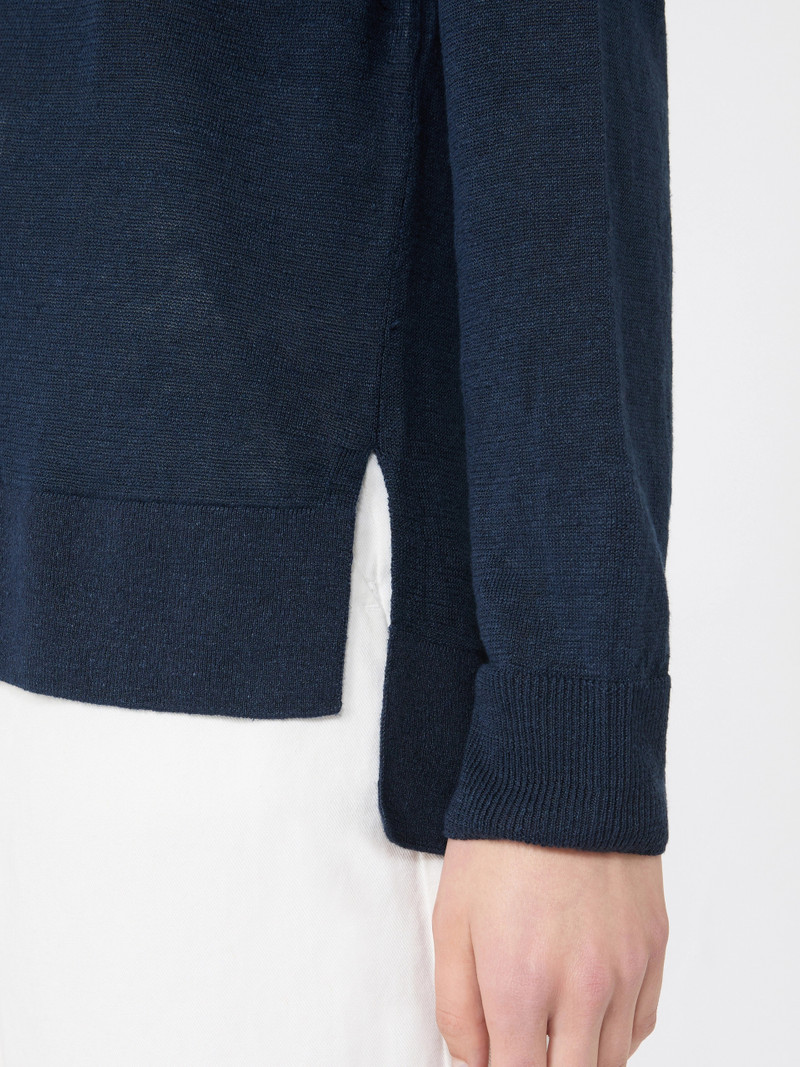FIORIRE Linen yarn sweater - NAVY 5