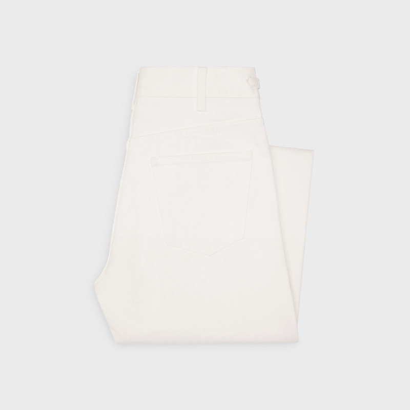 CELINE POLLY JEANS IN OPTIC WHITE WASH DENIM outlook