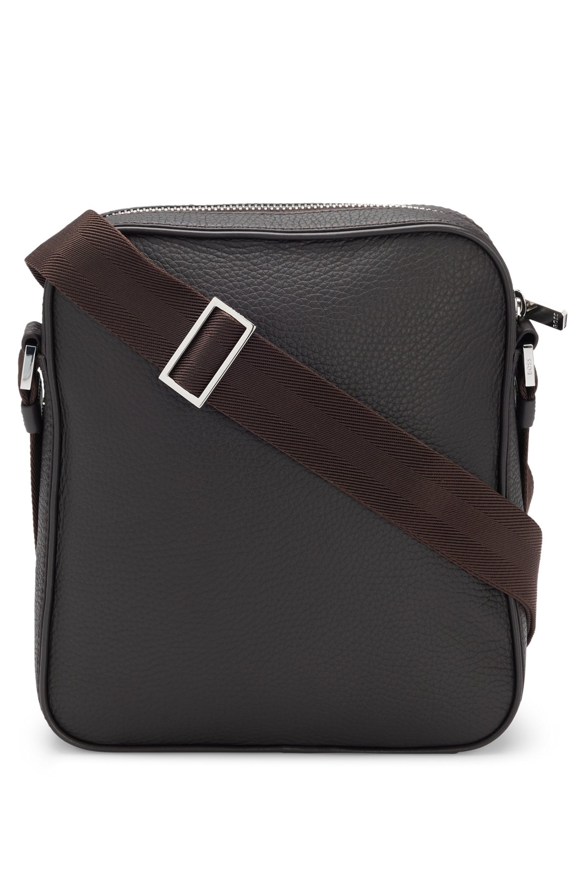 REPORTER BAG IN ITALIAN LEATHER WITH EMBOSSED LOGO - 2