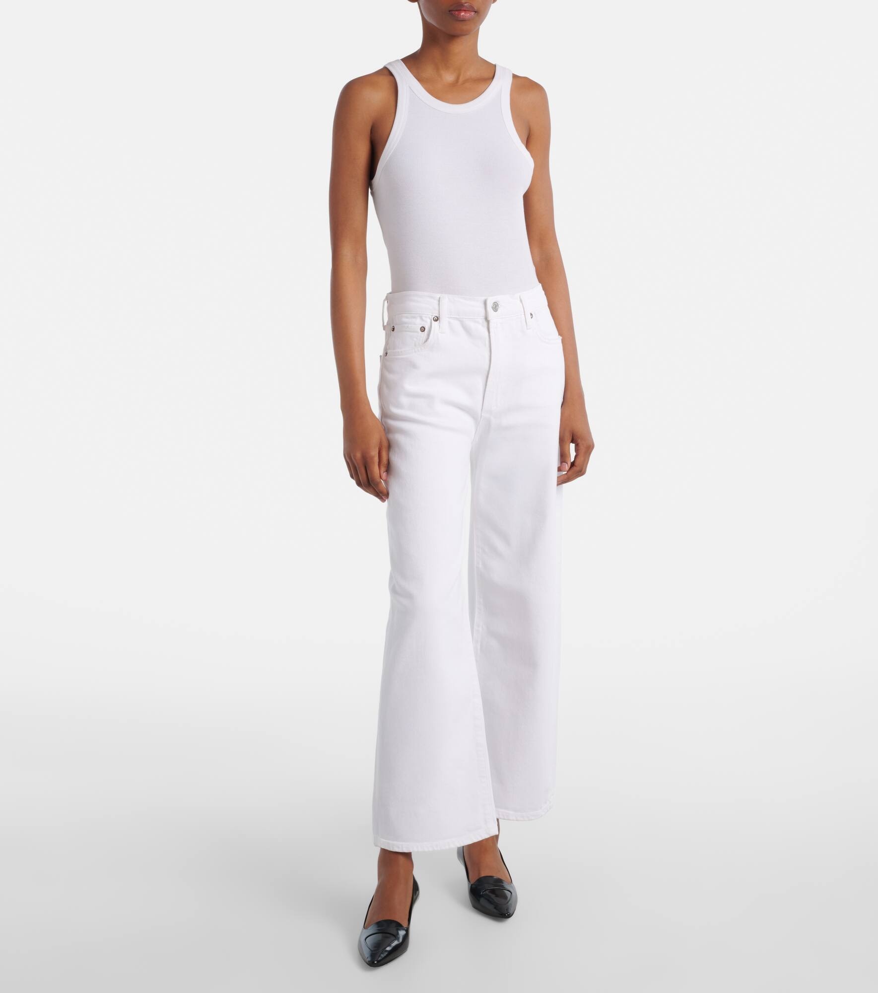 Harper Crop mid-rise wide-leg jeans - 7