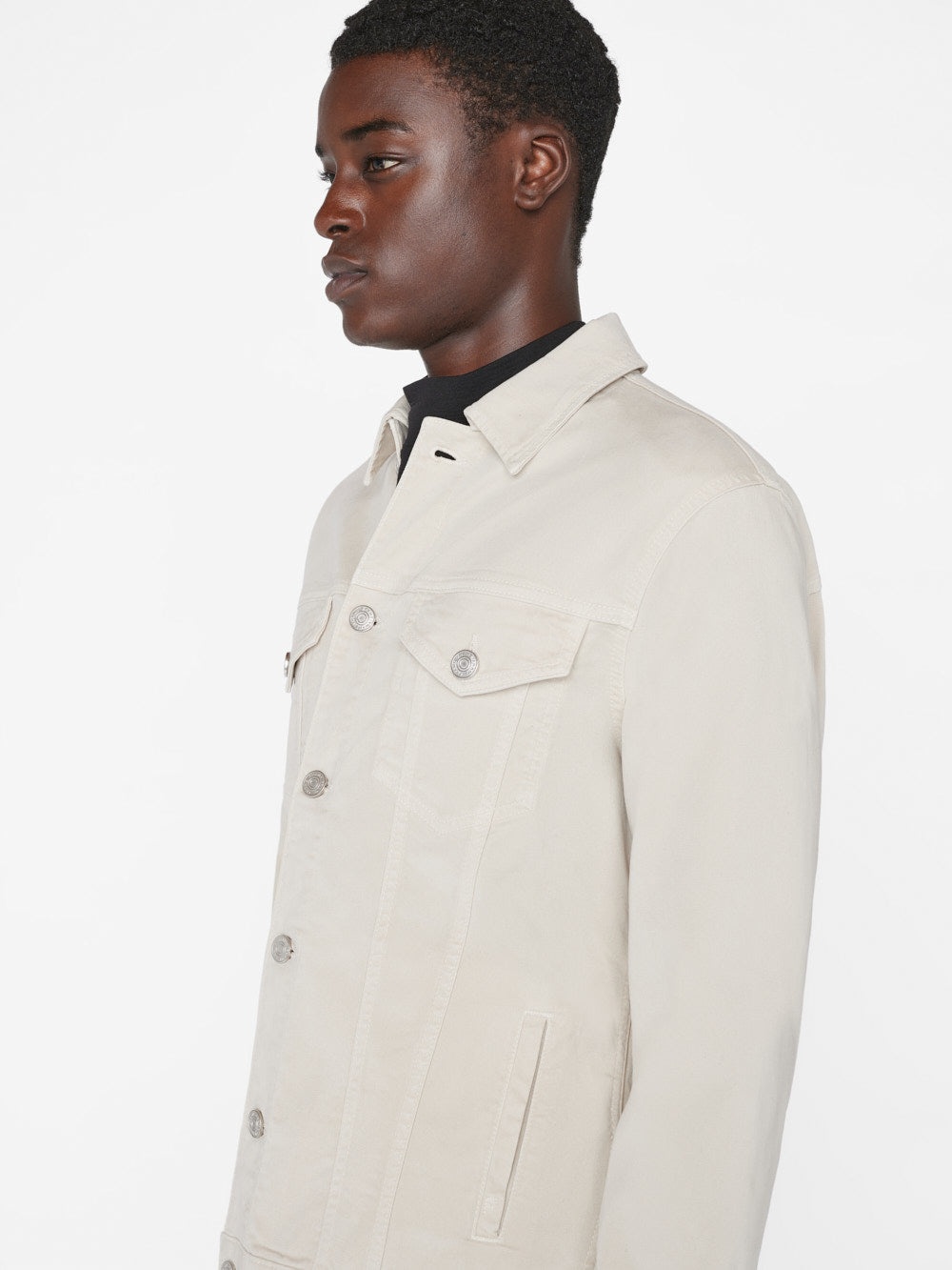 Twill Heritage Jacket in Milk Beige - 8