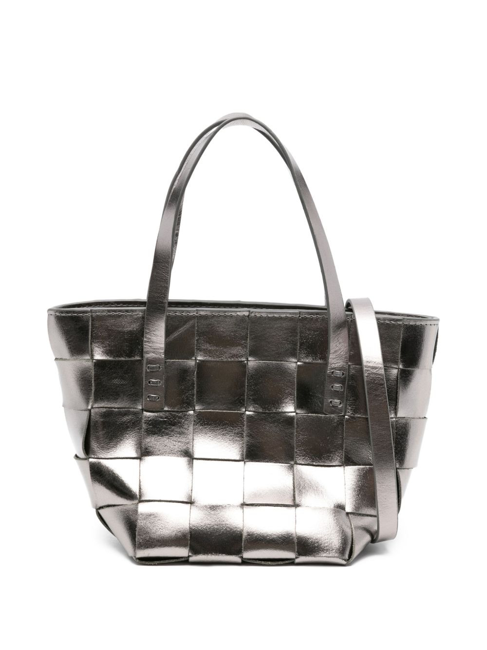 woven-leather tote bag - 1