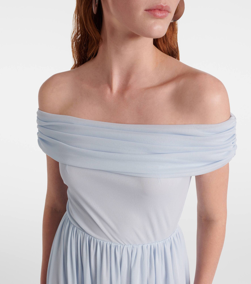 Draped off-shoulder maxi dress 4