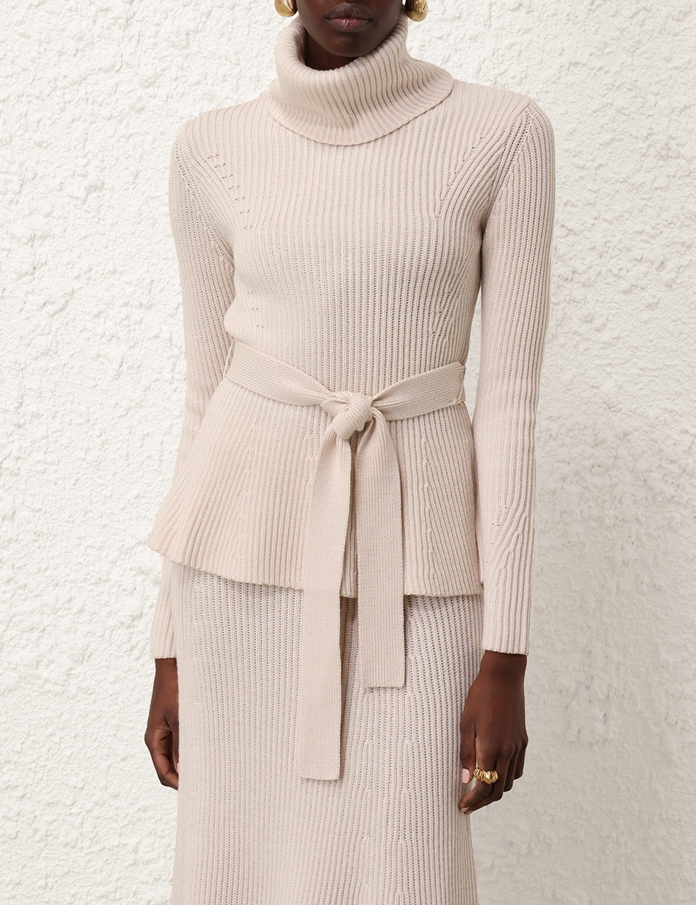 ILLUSTRATION PANELED RIB SKIRT - 5