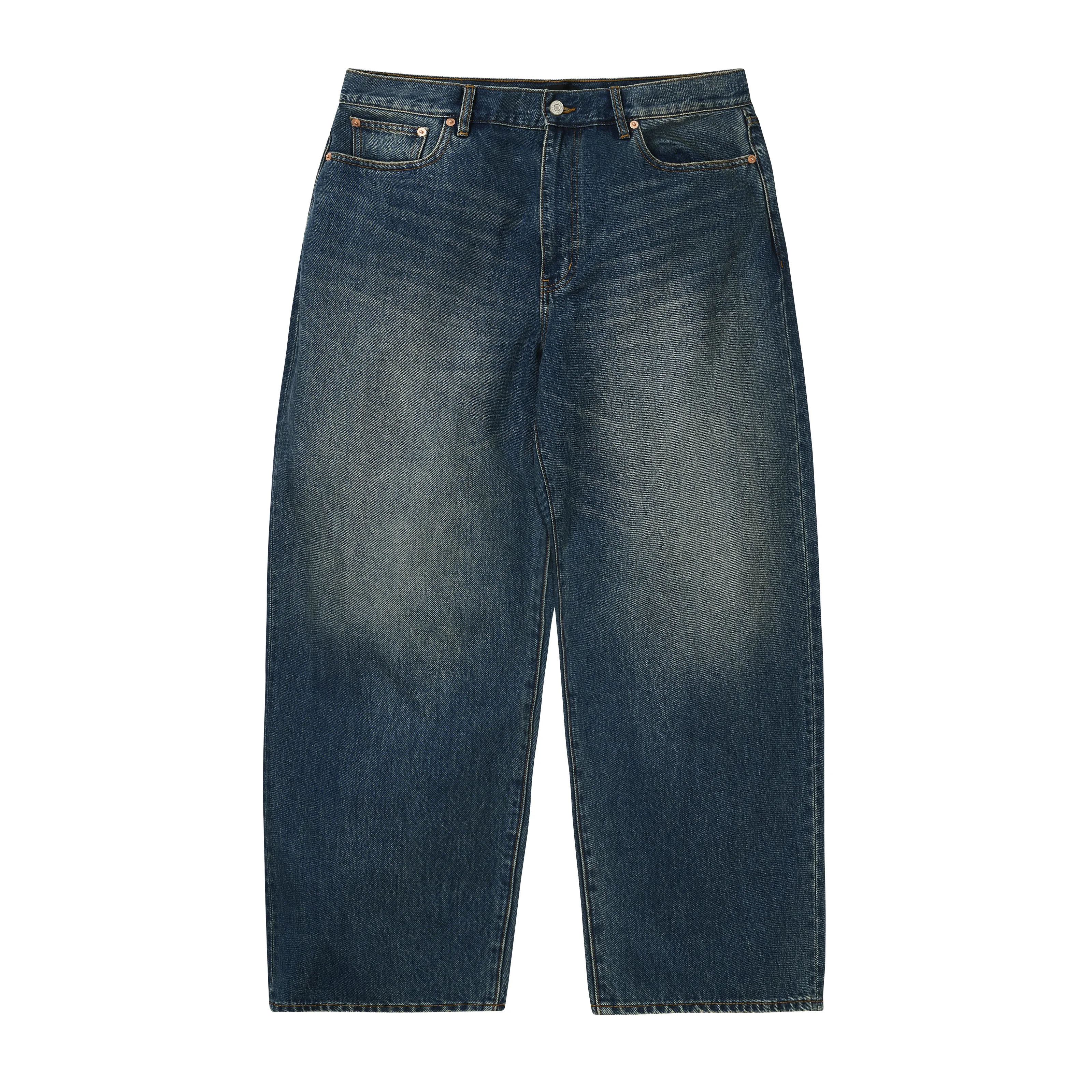 P90 BAGGY JEAN DARK STONEWASH INDIGO - 1
