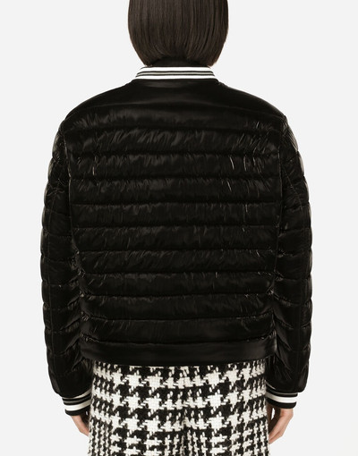 Dolce & Gabbana Quilted jacket with houndstooth details outlook