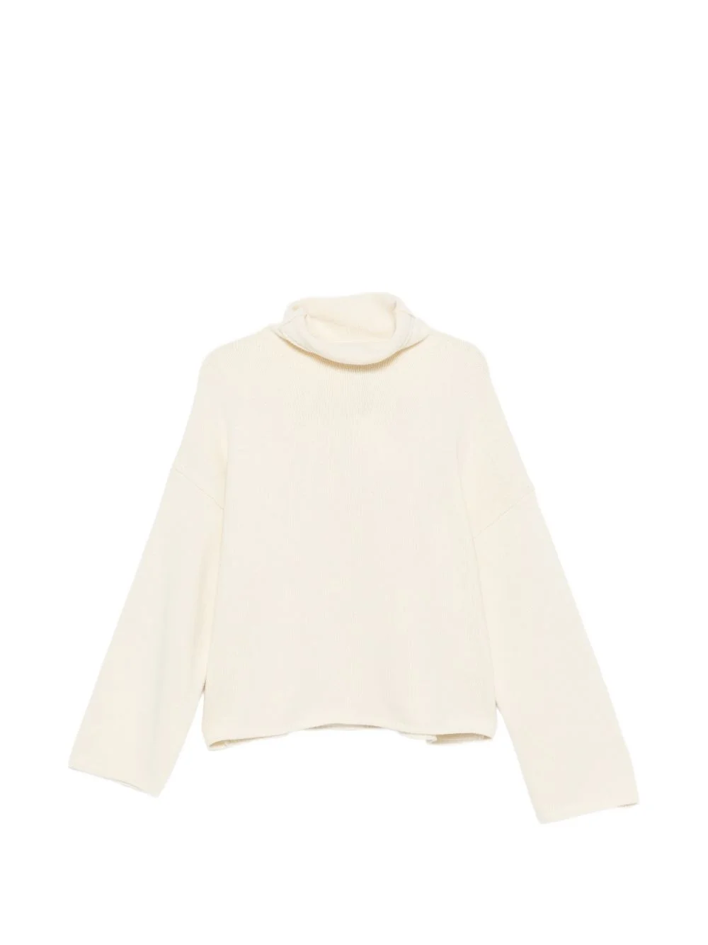 high-neck drop-shoulder sweater - 1