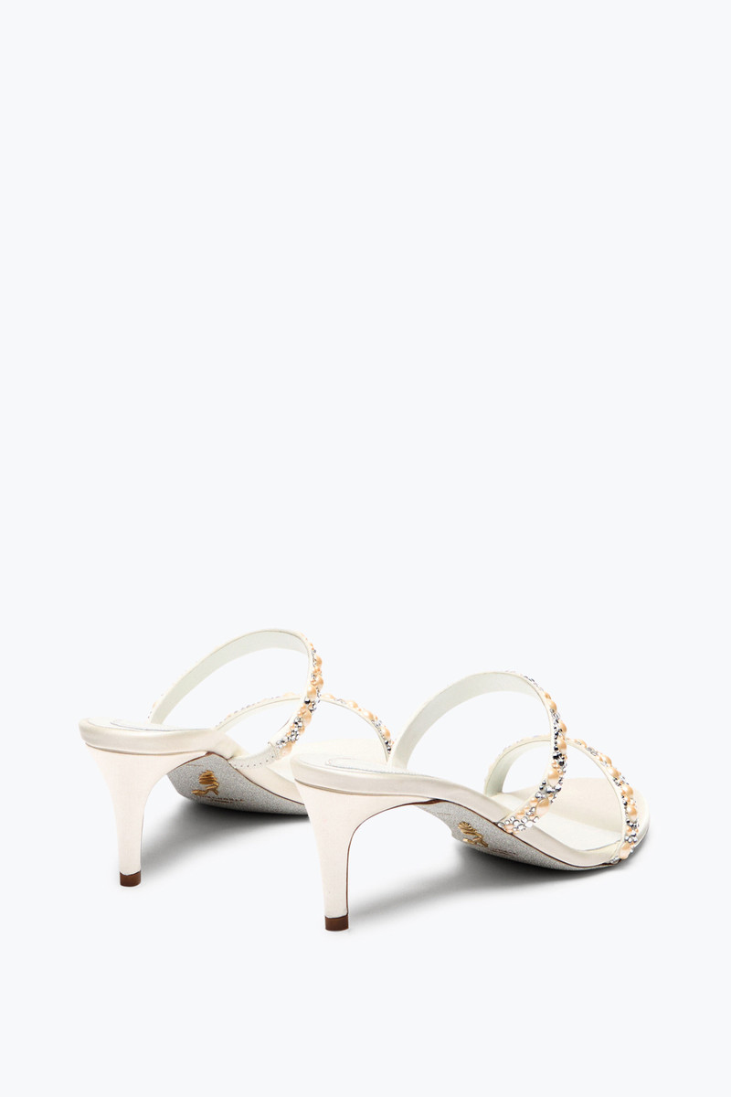 RENE CAOVILLA PEARL WHITE MULE 60 outlook