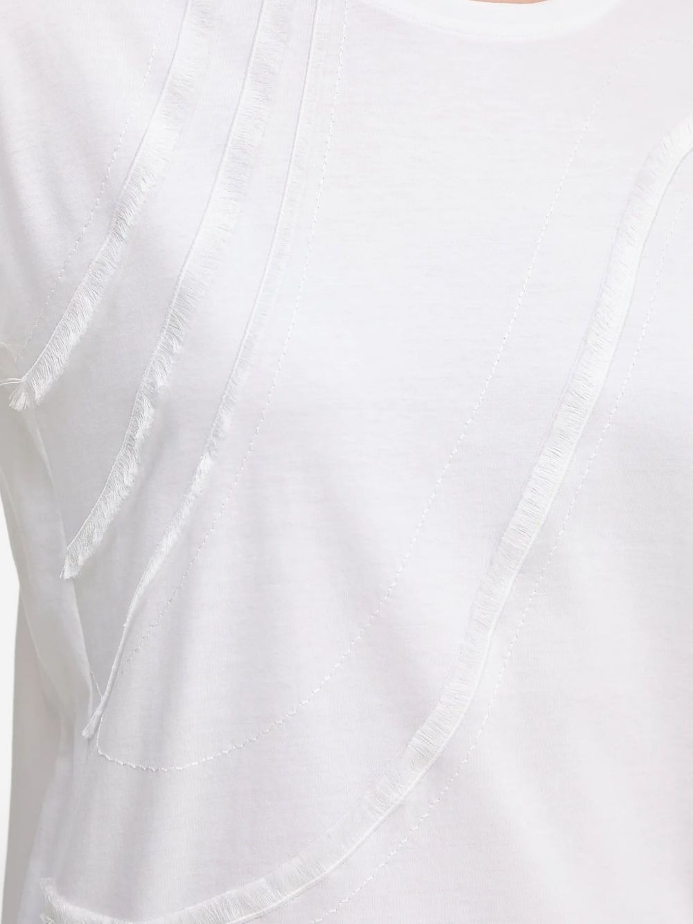 frayed-detail T-shirt - 4