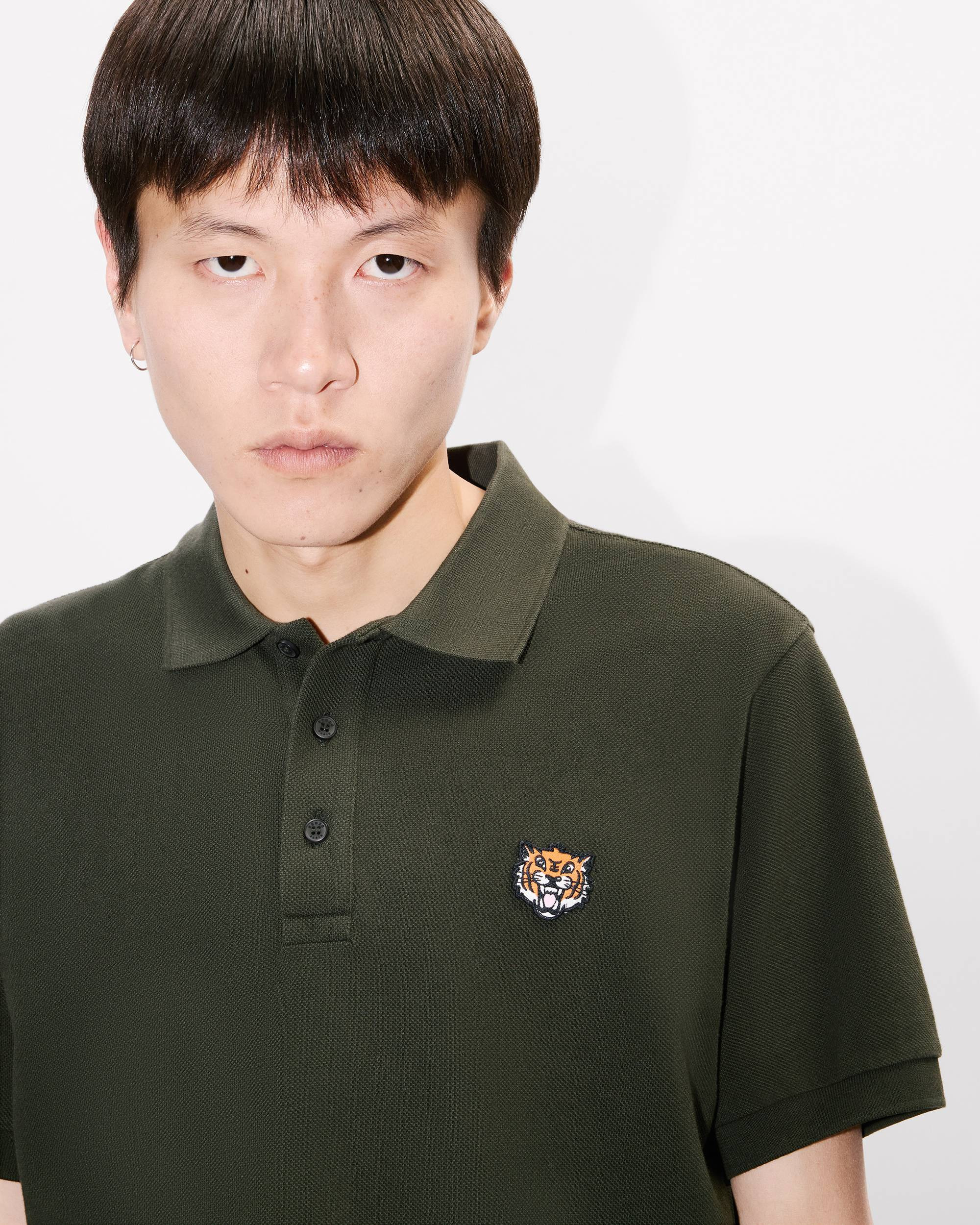 'KENZO Happy Tiger' embroidered slim polo in cotton - 6