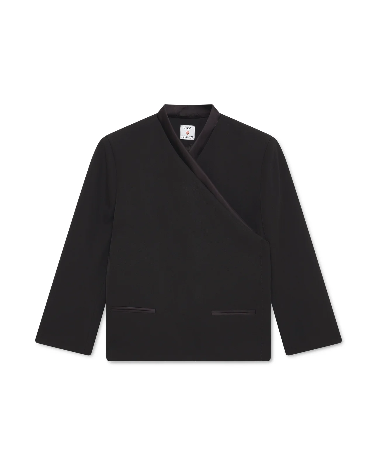 Wool Tailoring Wrap Jacket - 1