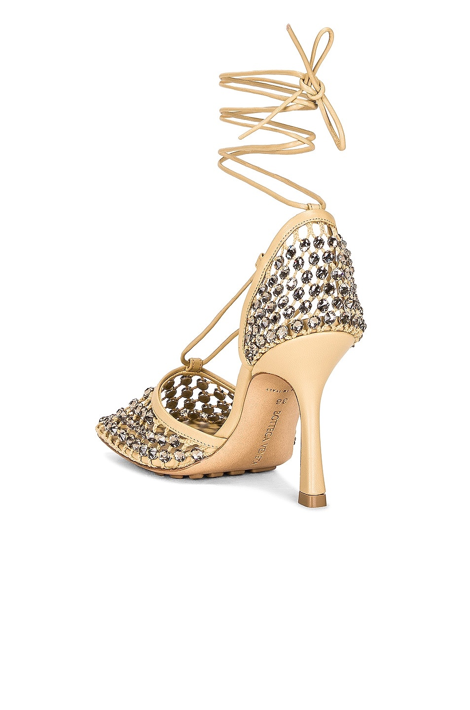 Sparkle Stretch Lace-Up Sandals - 3
