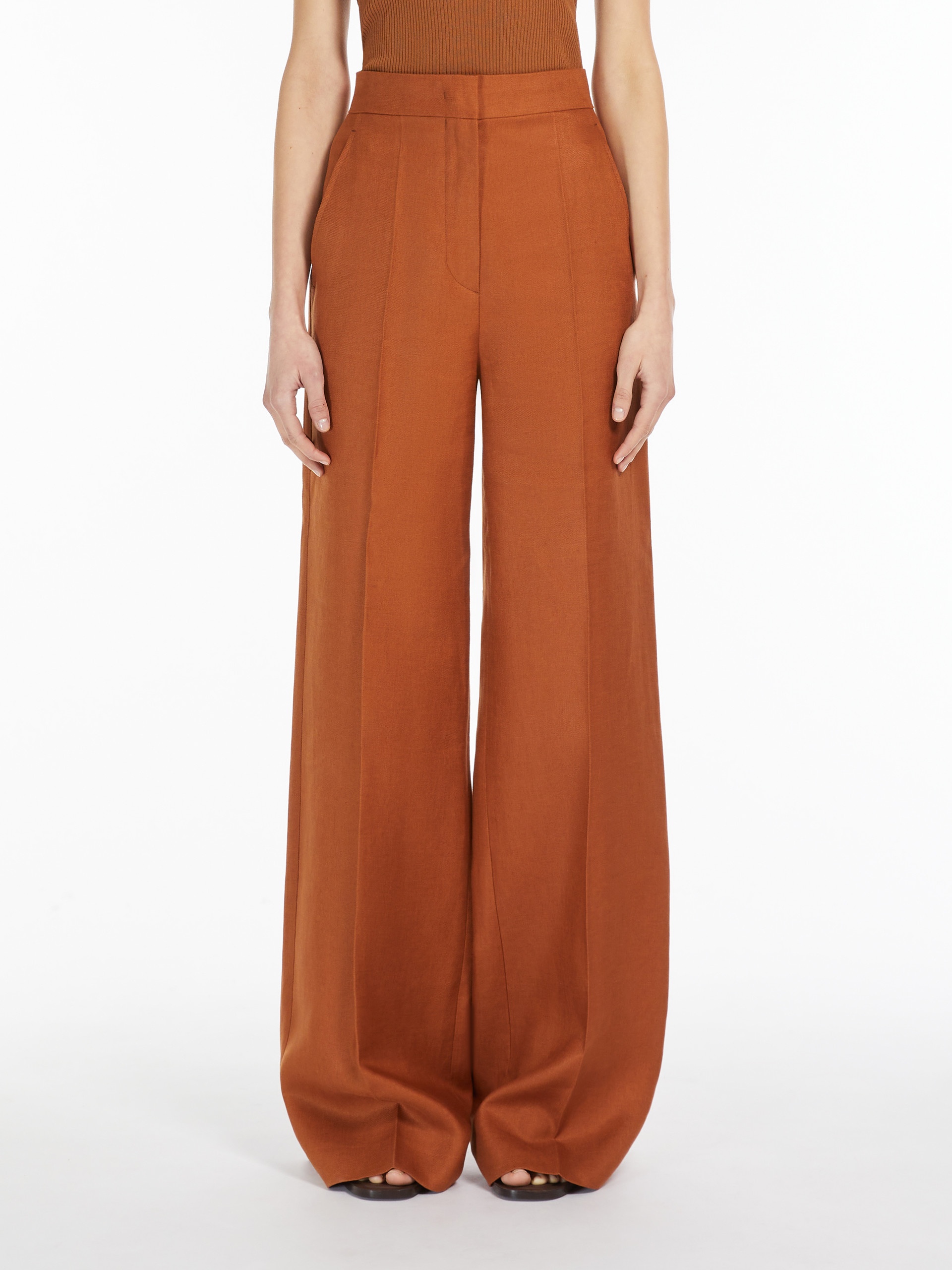 Linen tailored trousers - 3