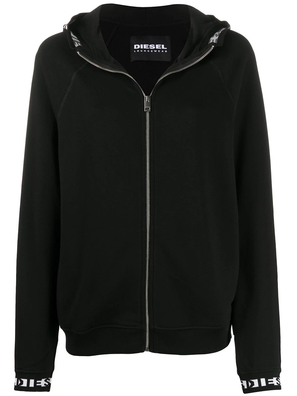 logo trim hooded jacket - 1