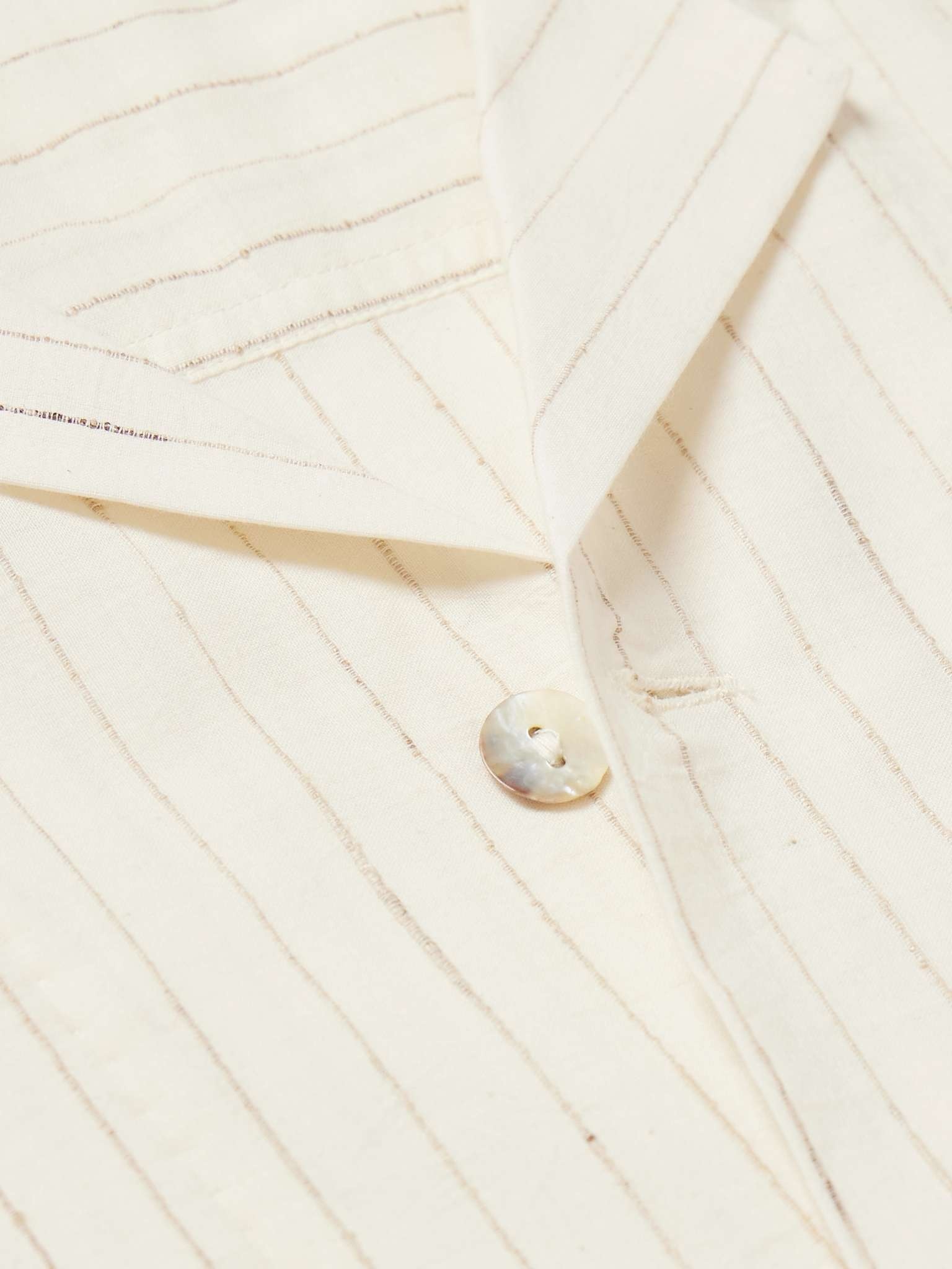 Camp-Collar Striped Cotton Shirt - 4