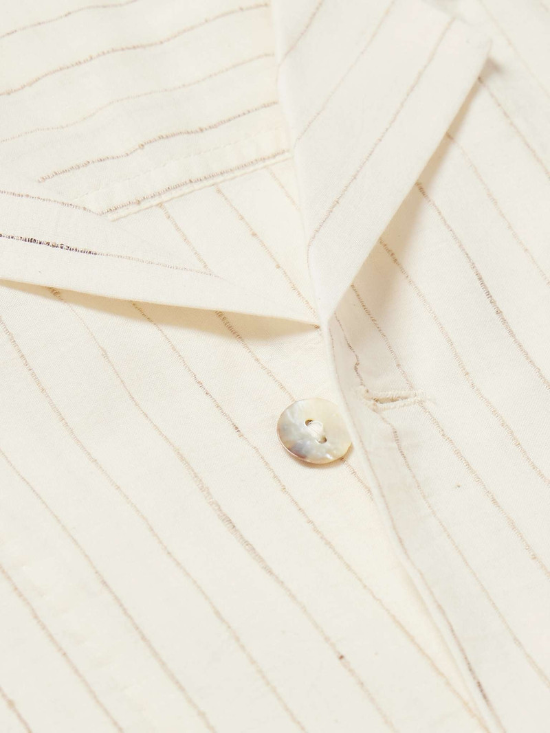Camp-Collar Striped Cotton Shirt 4
