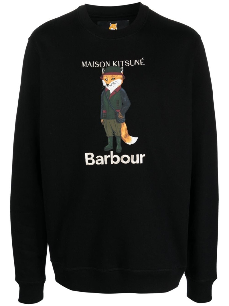 logo-print cotton sweatshirt 1