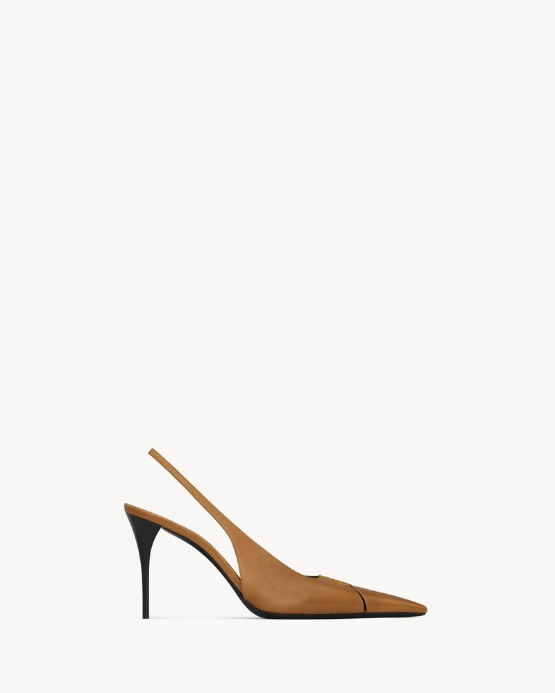 BABYLONE BRETEUIL SLINGBACK PUMPS IN SMOOTH LEATHER - 1
